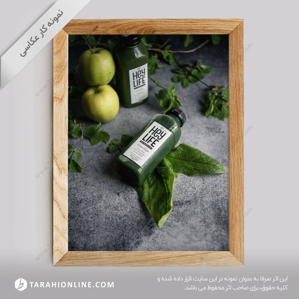 عکاسی از بسته بندی ها - آب سیب